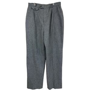 Nordstrom Signature Gray Wool Lined Dress Pants High Rise Trousers Size 14
